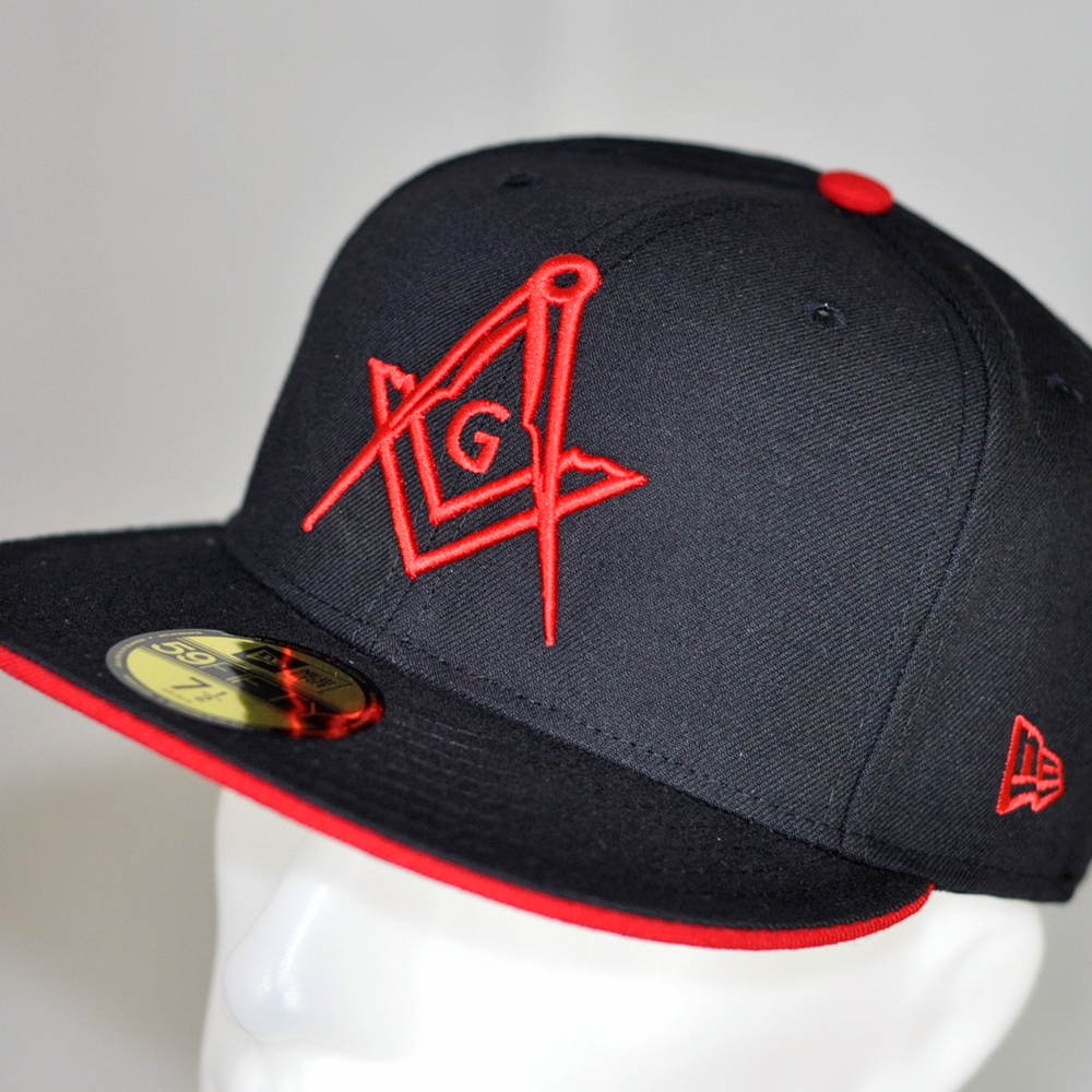 New Era 59fifty Black Scarlet With G Fitted Grip Or Token 