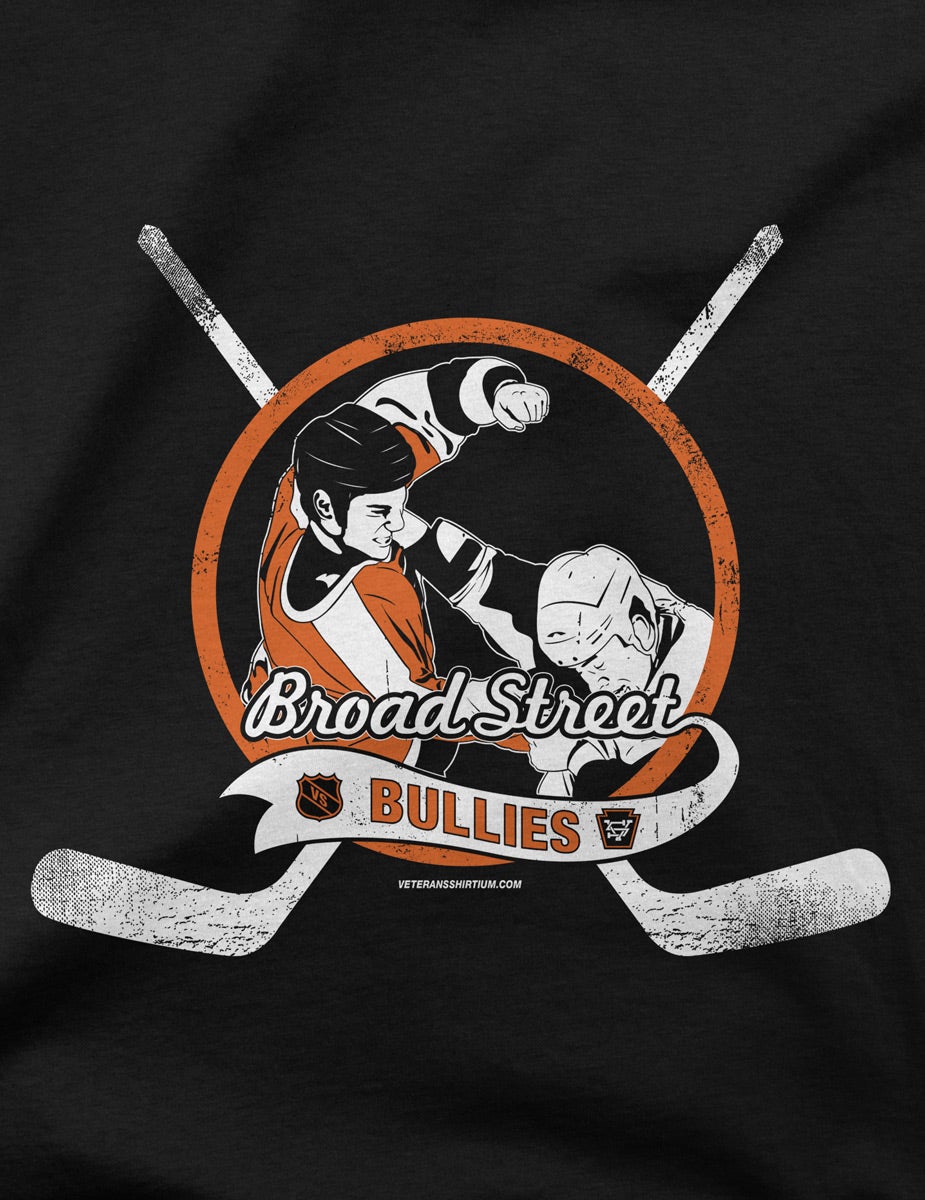 Broad Street Bullies T Shirt Veterans Shirtium   Broad Street Bullies Black Front Detail 