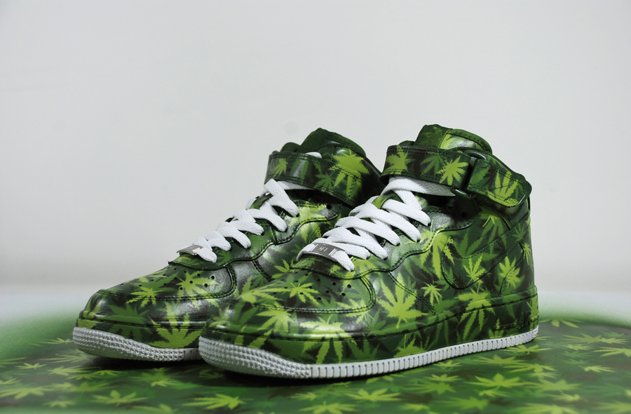 custom air force 1 weed