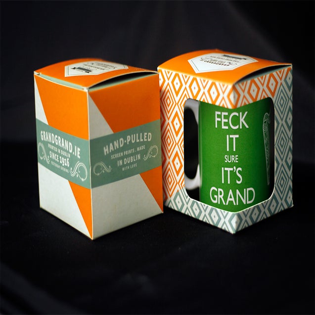 Image of FECK IT SURE IT'S GRAND. China mug