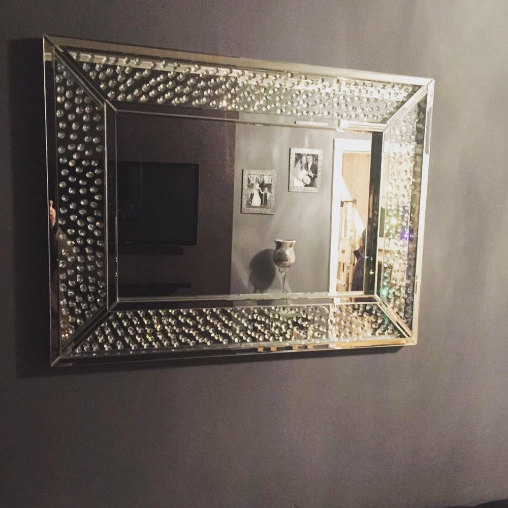 Large Crystal Wall Mirror Designs House2home Boutique Large Floating Crystal Mirror