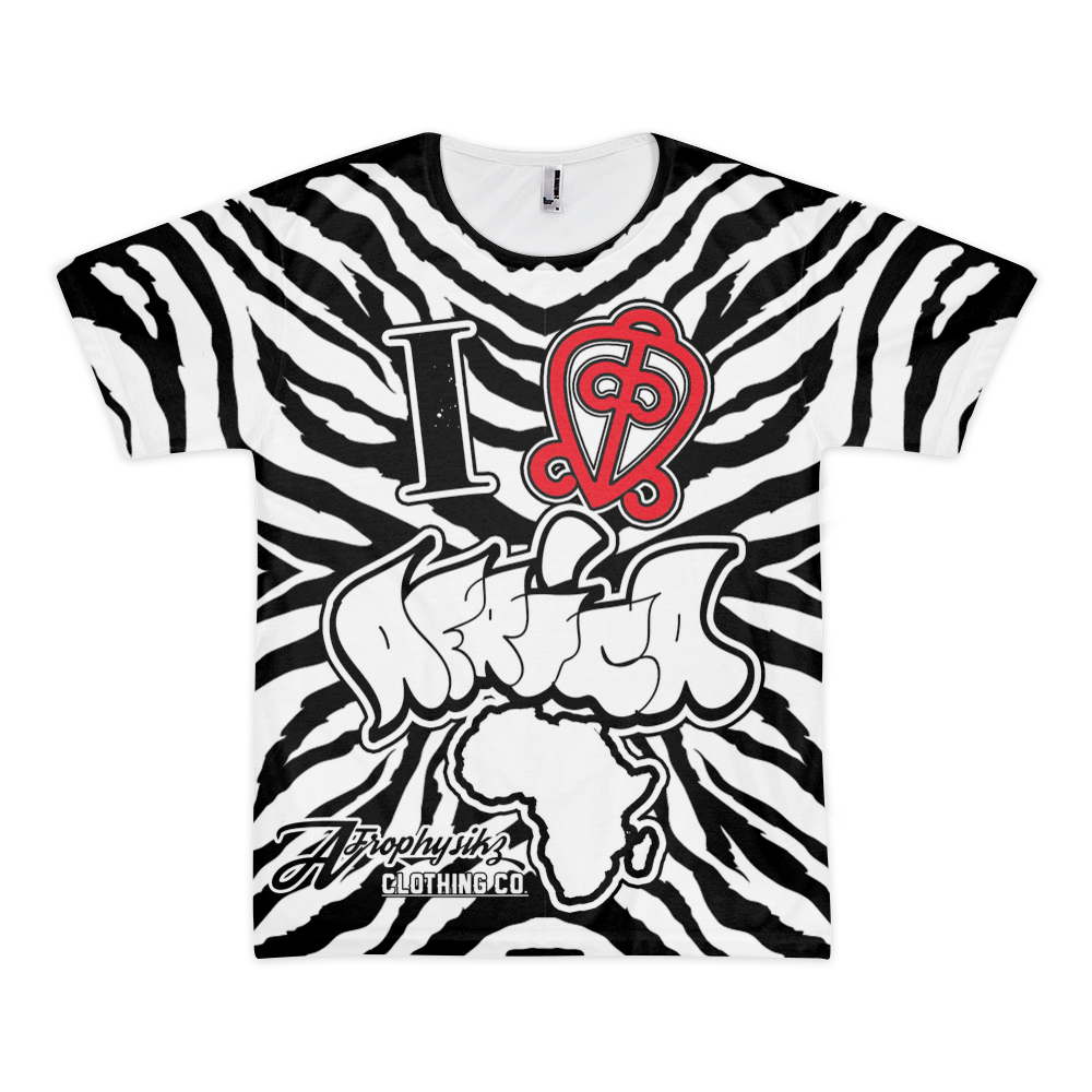 spelled mockup how is I  LOVE AFRICA AFROPHYSIKZ CO. CLOTHING TEE