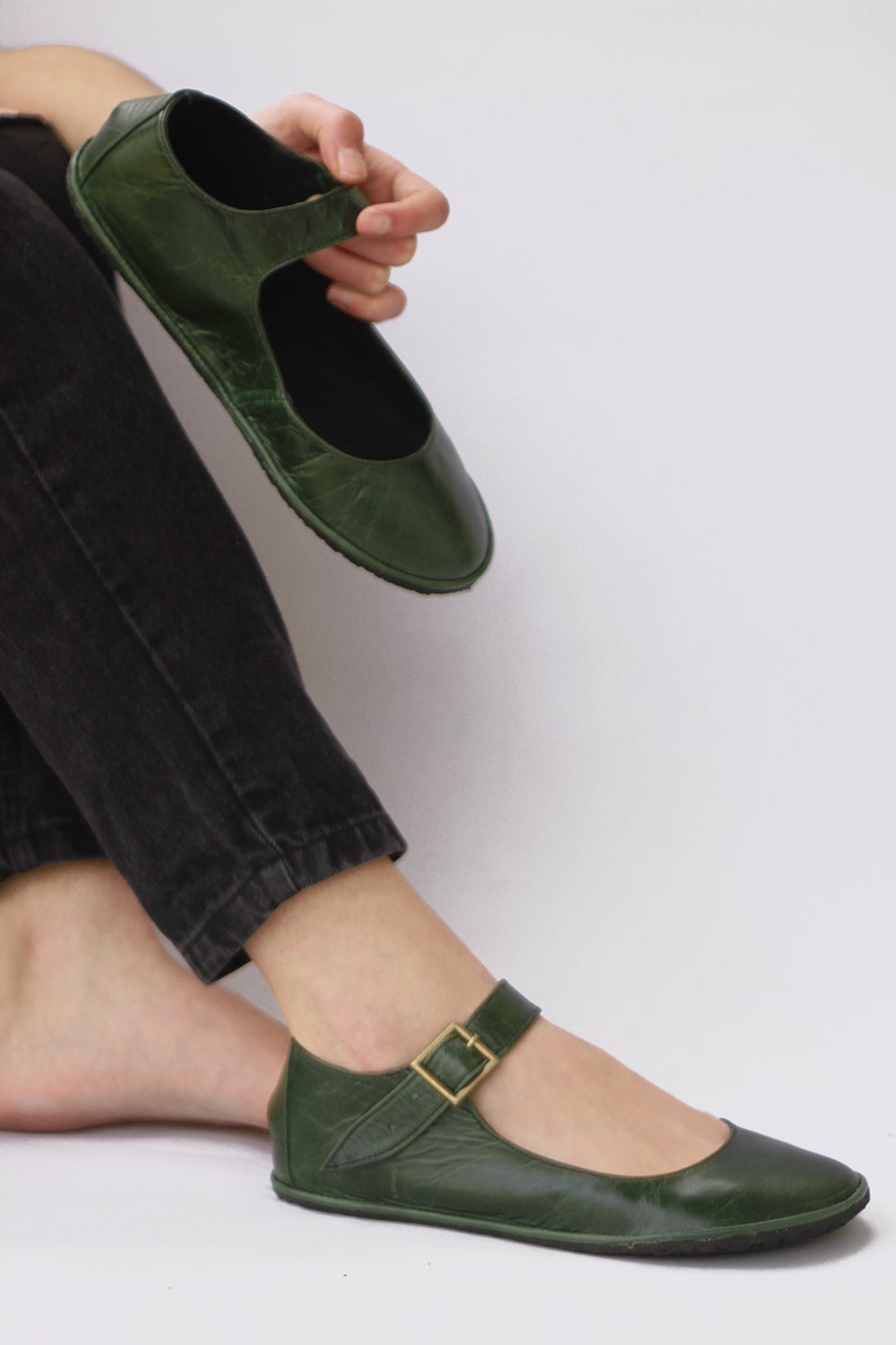 The Drifter Leather handmade shoes — Mary Janes Alma Libre in Natural