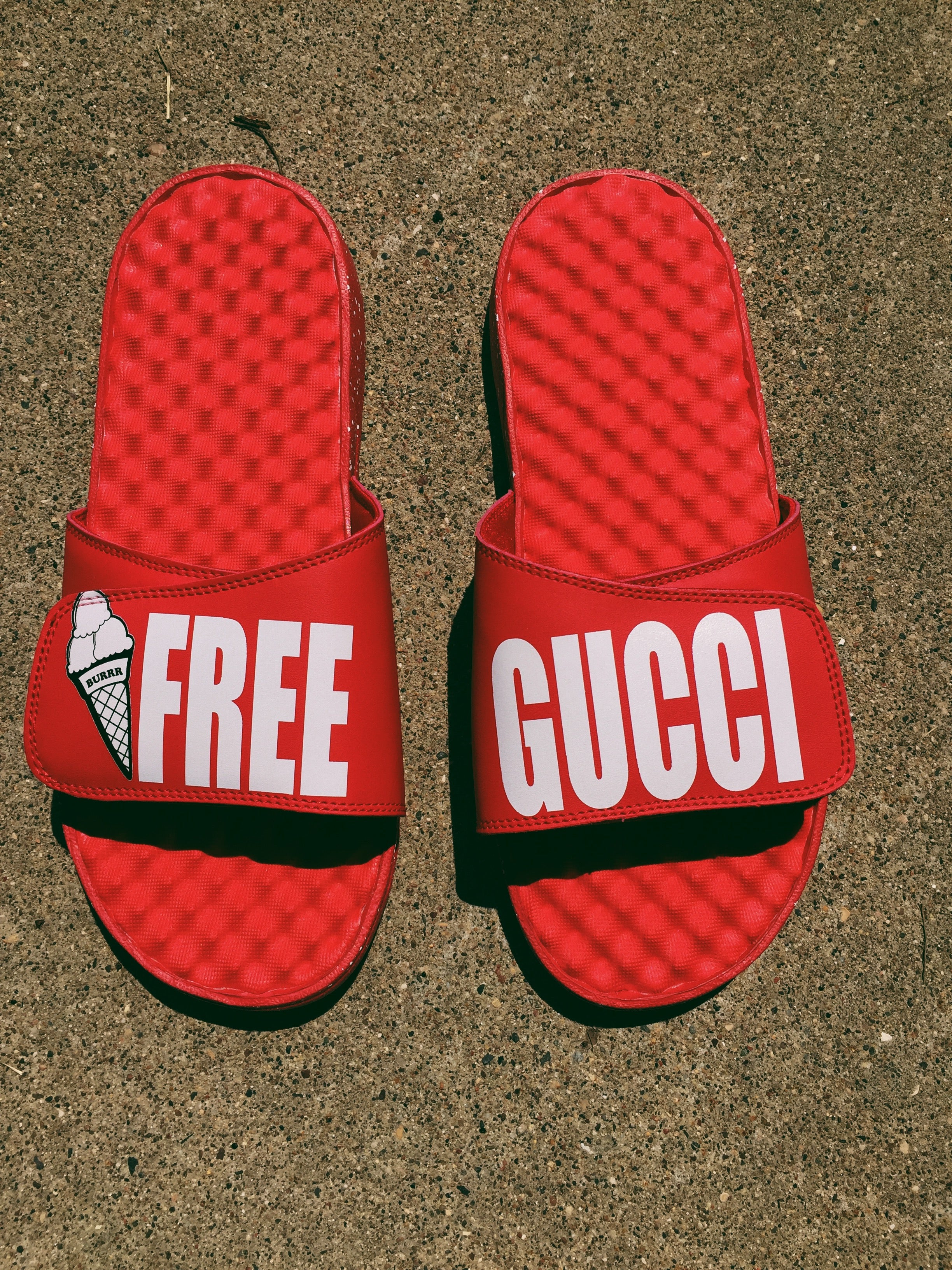 scratch gucci flip flops