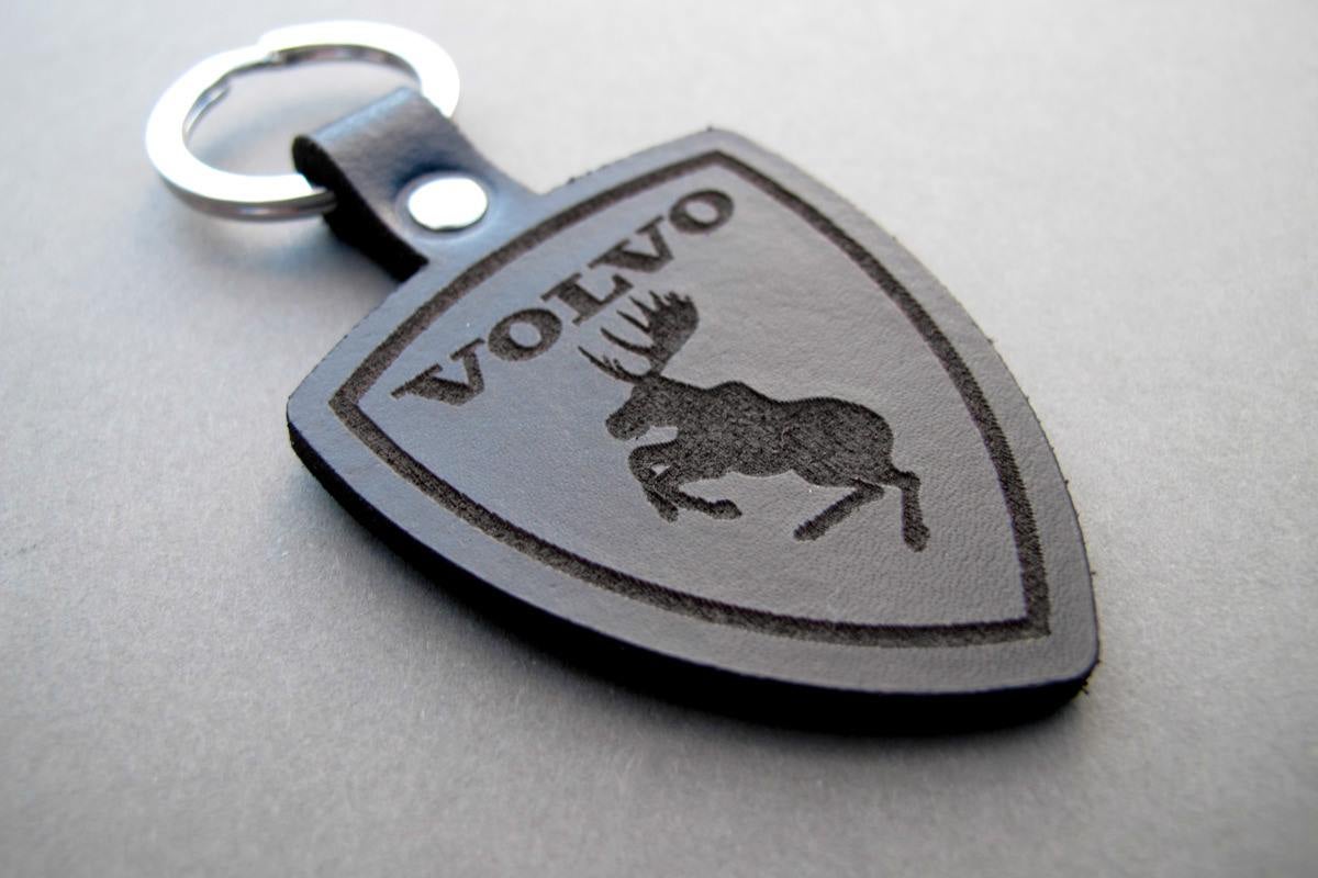 Volvo keychain clearance leather