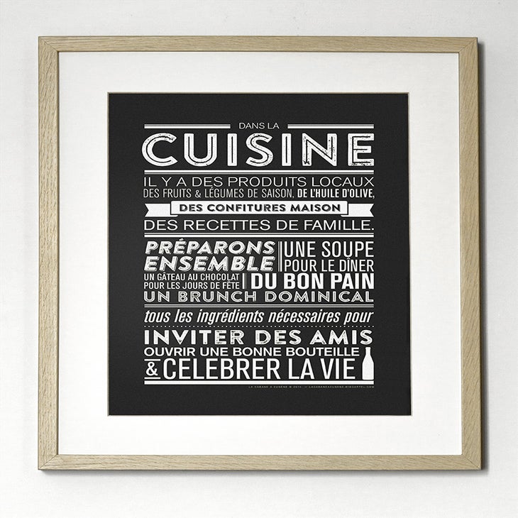 Affiche Dans la cuisine | la cabane à eugène