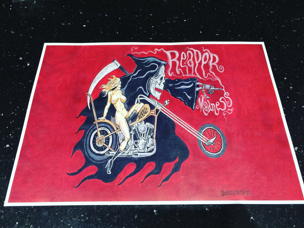 Image of REAPER MADNESS POSTER PRINT A3 size