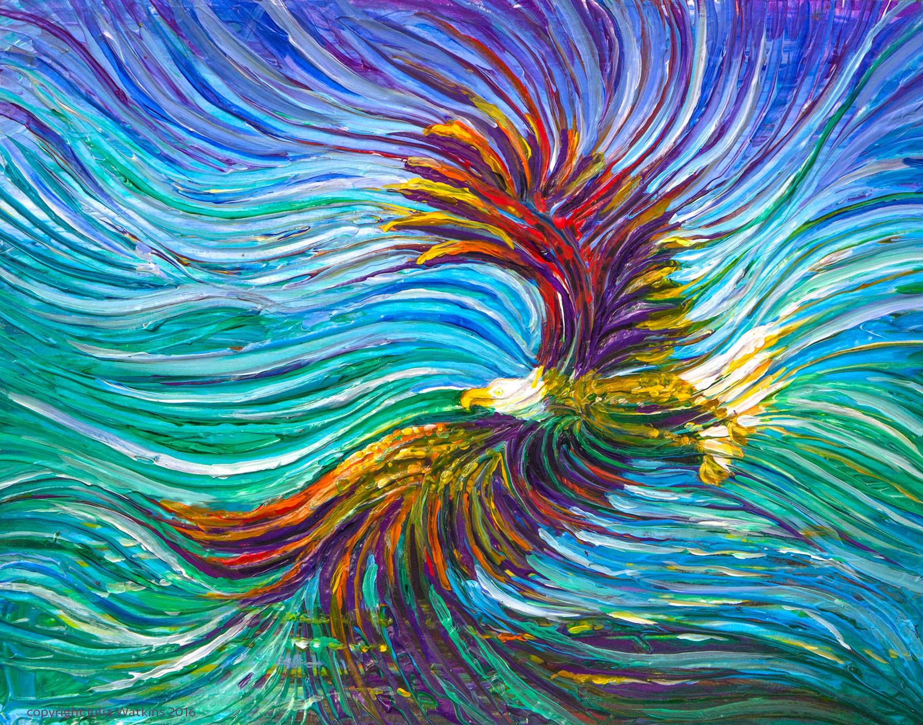 The Energy Art Store By Julia Watkins — Spirit Eagle Energy Painting ...