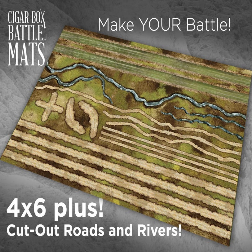 Roads and Rivers -- 4x6 plus -- #400 / Cigar Box Battle Store