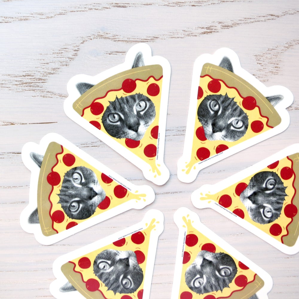 Image of pizza cat stickers