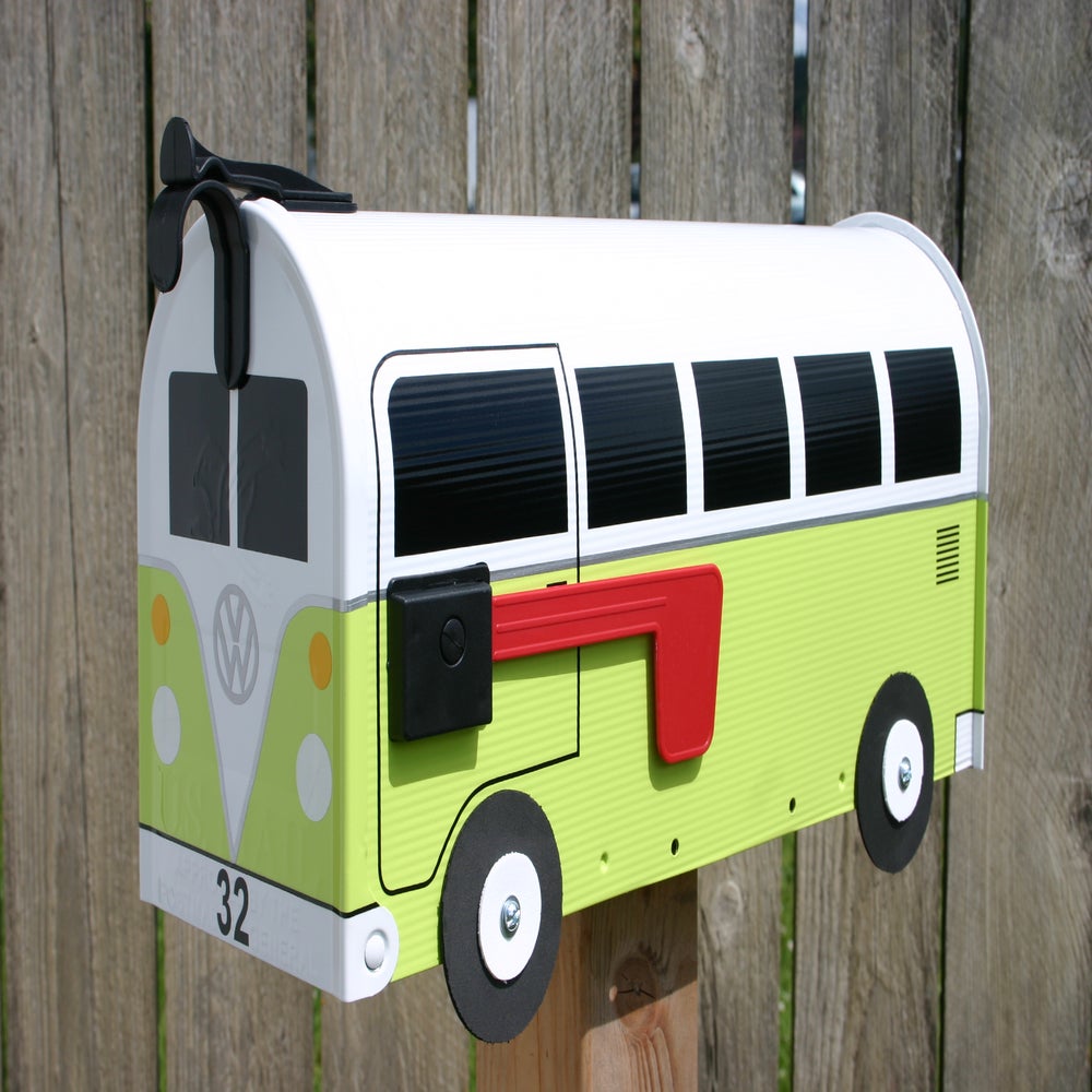 TheBusBox — Lime Green Split Window Volkswagen Bus Mailbox by TheBusBox ...