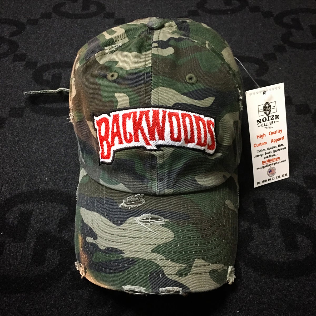 🔥DISTRESSED BACKWOODS "CAMO" Dad Hat *Limited Availability / Noize