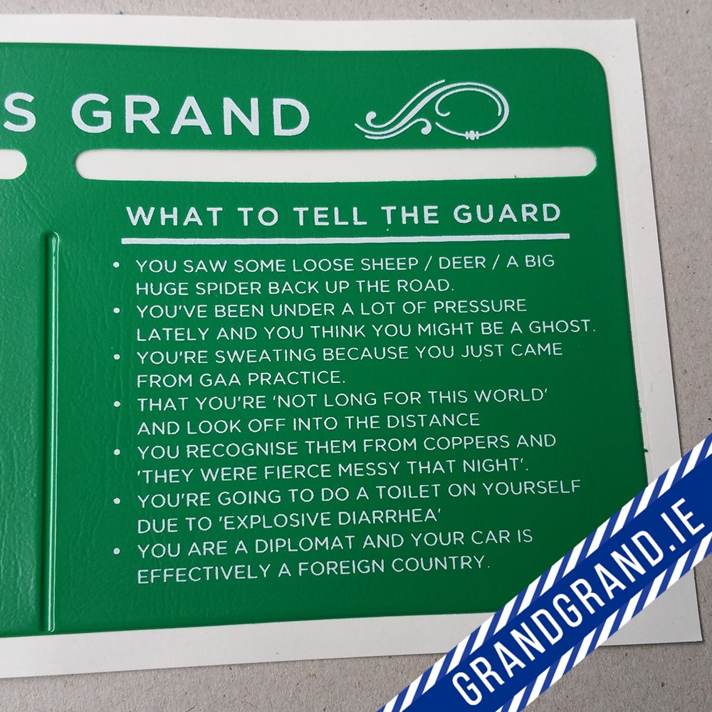 ‘YOU'RE LOOKING WELL GUARD’ Tax/Insurance/NCT Disc Holder / Grand Grand