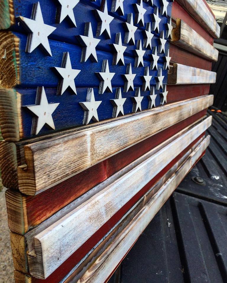 The WildFire Creations — Medium American Flag Challenge Coin Holder