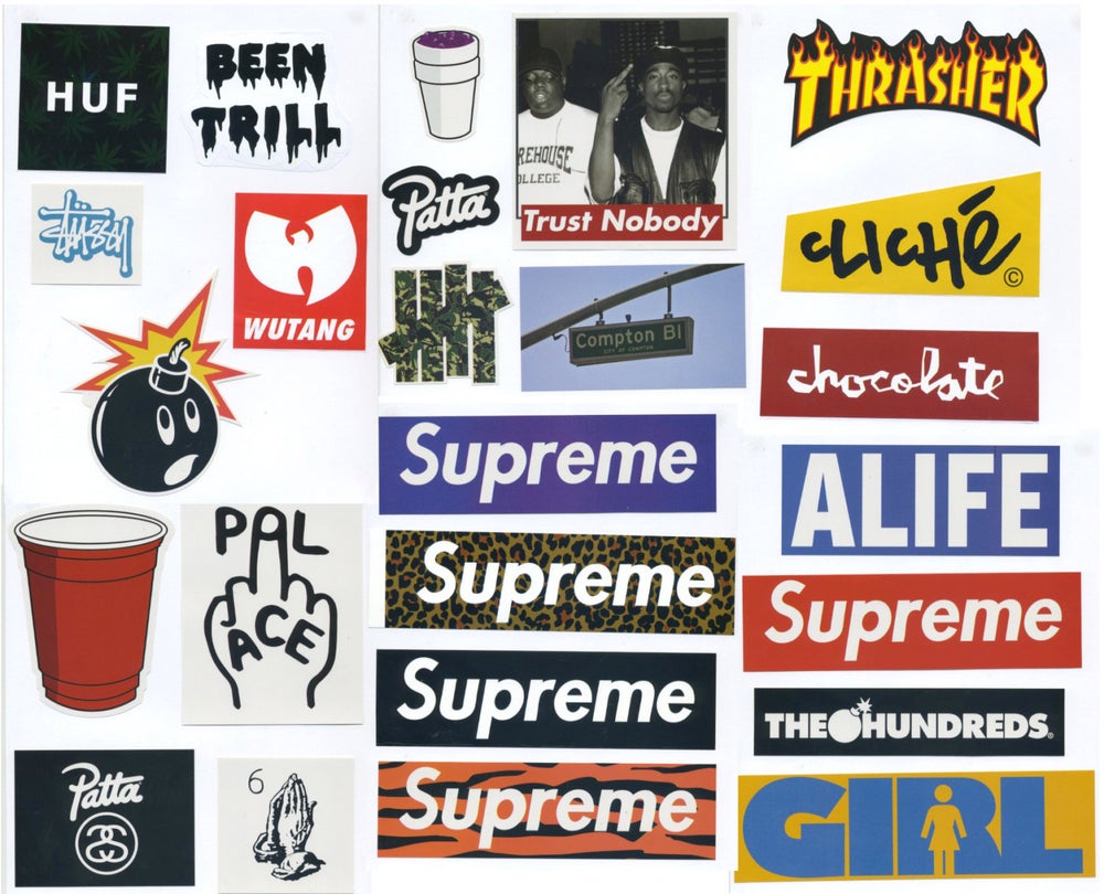 Supreme Sticker Packs — Supreme Sticker Pack 25 Stickers FREE
