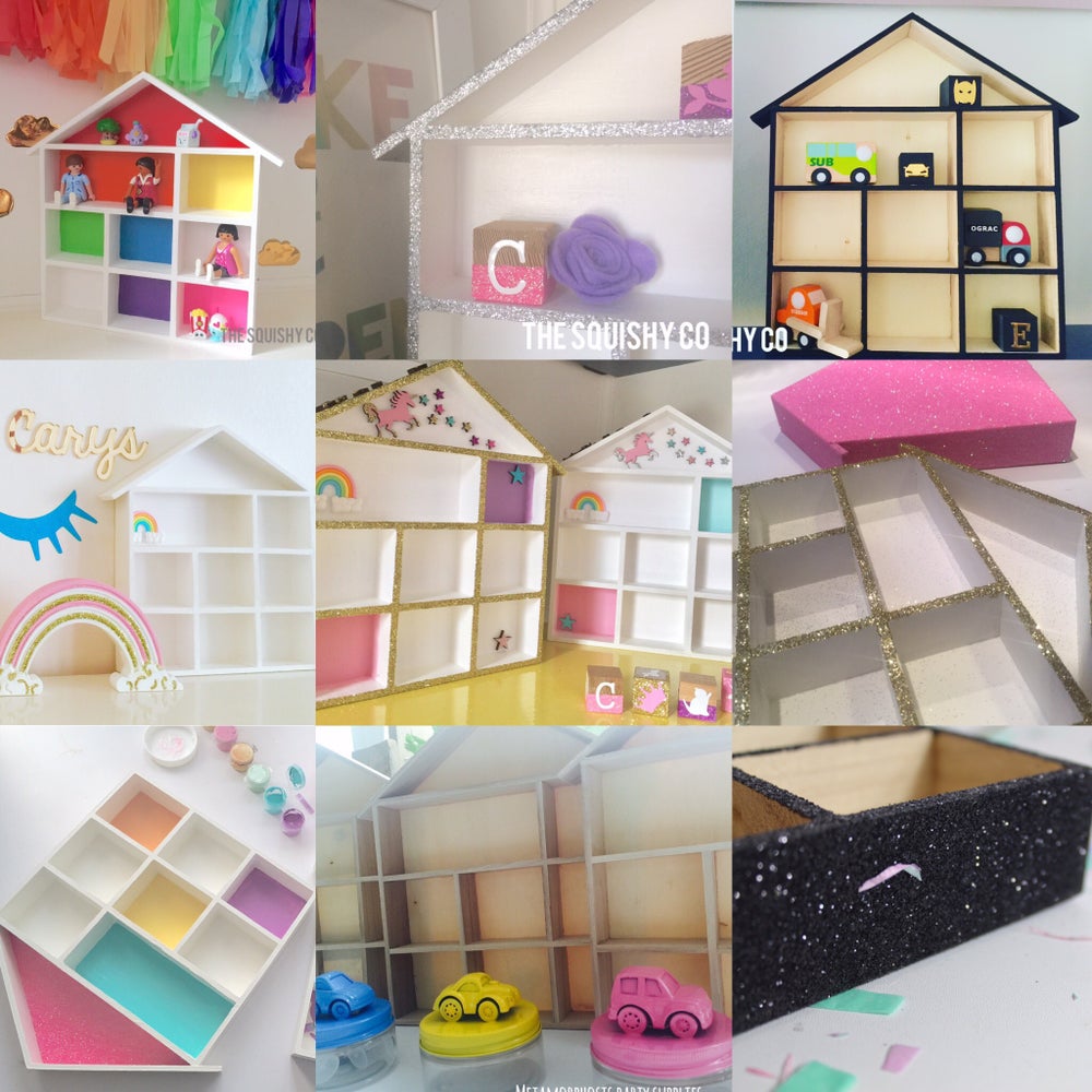 House shelf displays - pastel, monochrome, rainbow, ,plain colour or ...