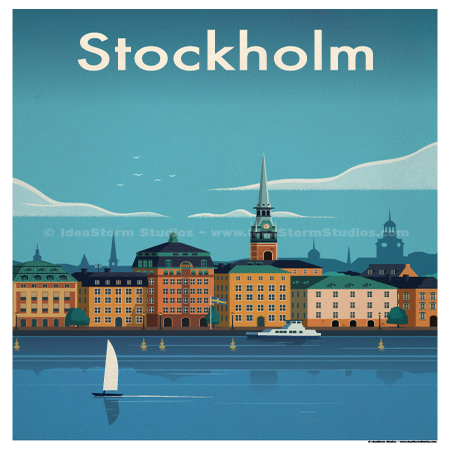 1 border inch Stockholm IdeaStorm Store Studio Poster â€” Modern