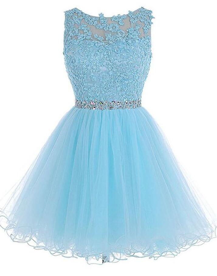 Cute Light  Blue  Homecoming Dresses  Homecoming Dresses  