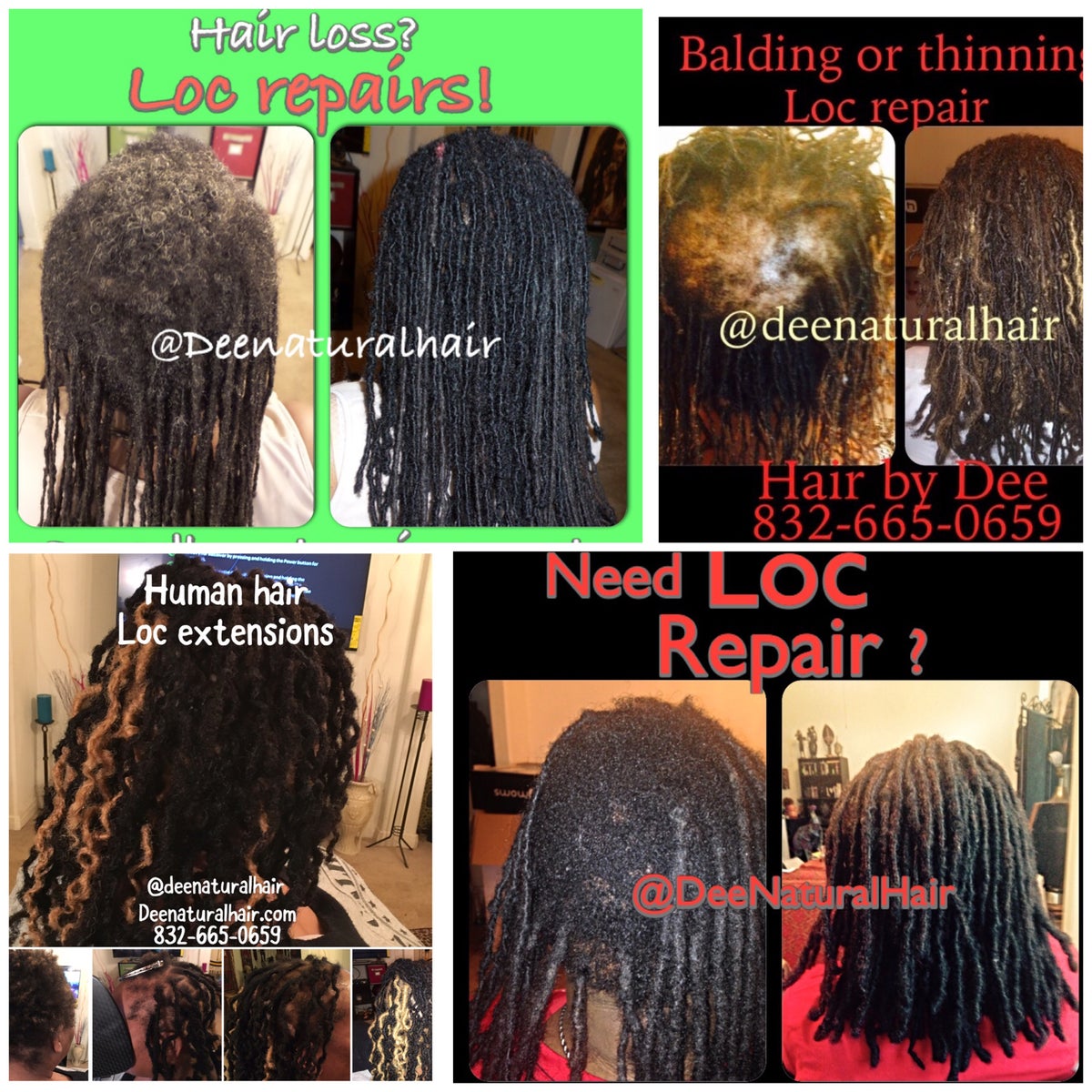 Dee Natural Hair Custom Handmade Locs