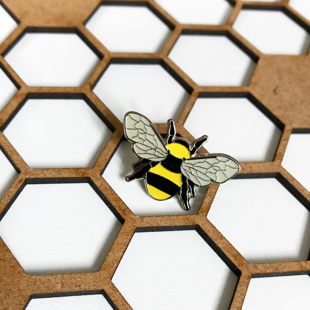 Manchester Bee Beekeeper Enamel Pin Badge Brooch / The Manchester Bee