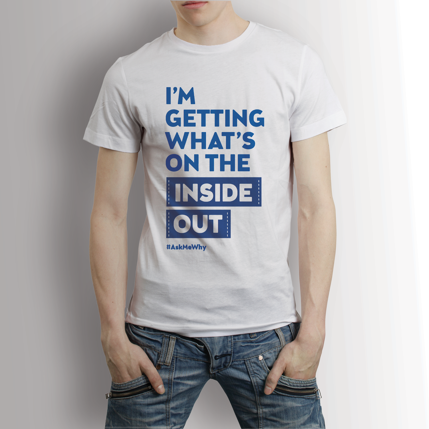 Image of Blue Inside Out Tee