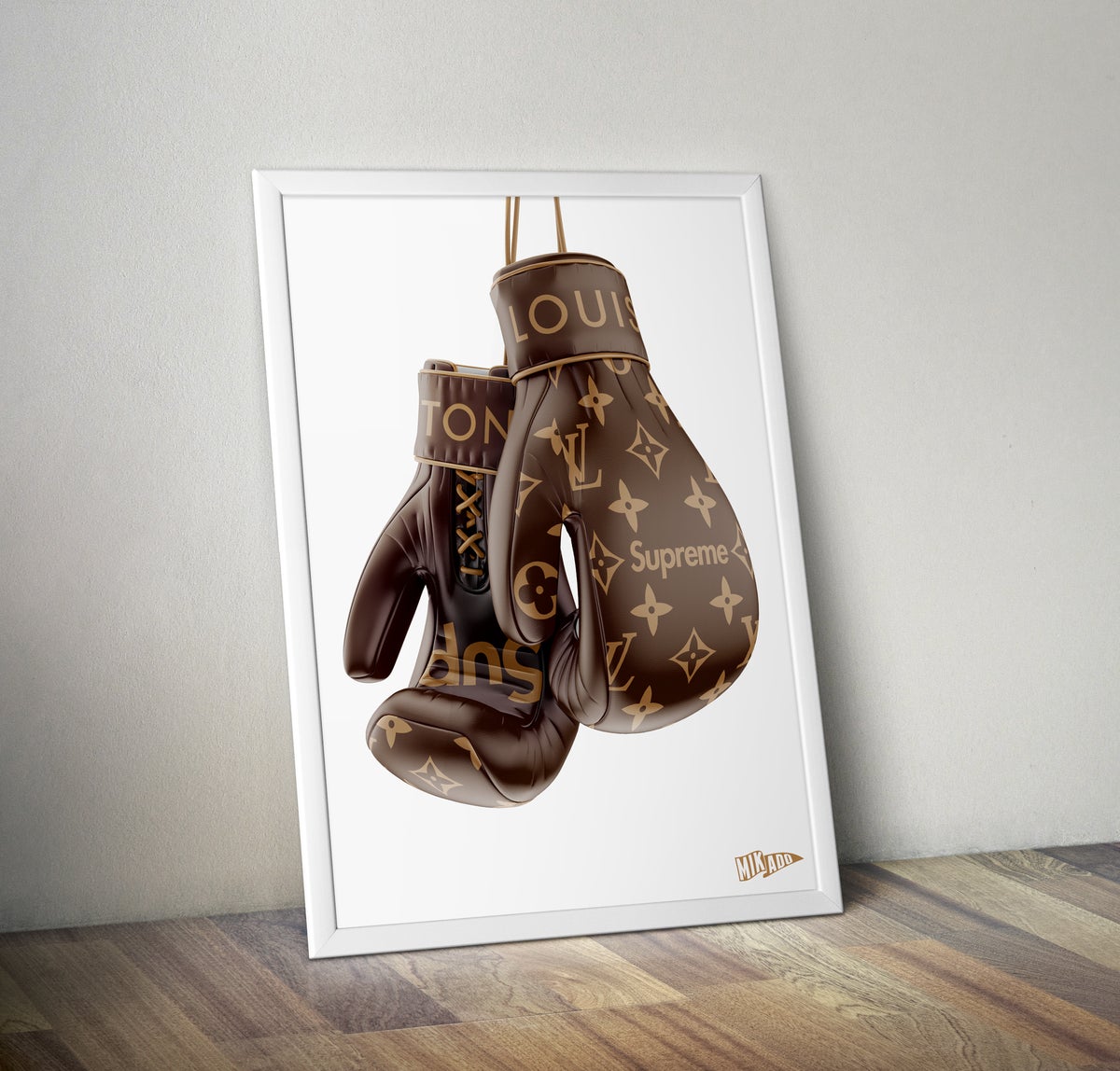 Mikadololo — SUPREME x LOUIS VUITTON BROWN BOXING GLOVES limited prints - Shipped Worldwide