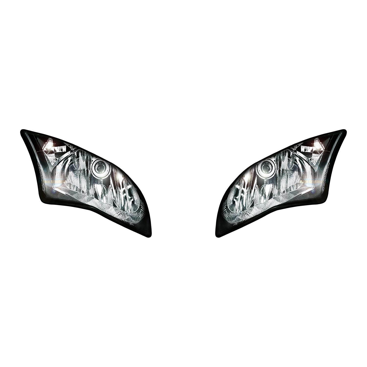Headlight Stickers To fit Kawasaki ZX10R 2015> / RatMally Race Graphics