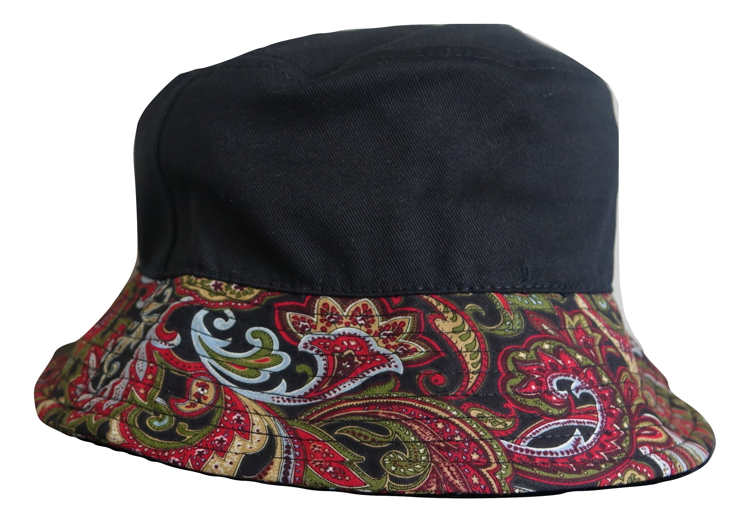 red paisley bucket hat