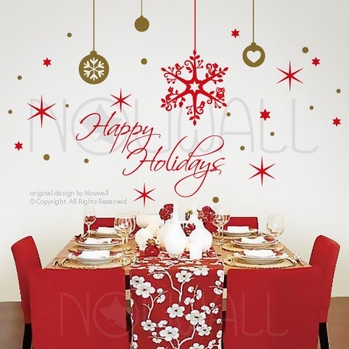 Holiday Christmas Wall Decals Removable Art Holiday Season Holiday Christmas Wall Decals Removable Art Holiday Season