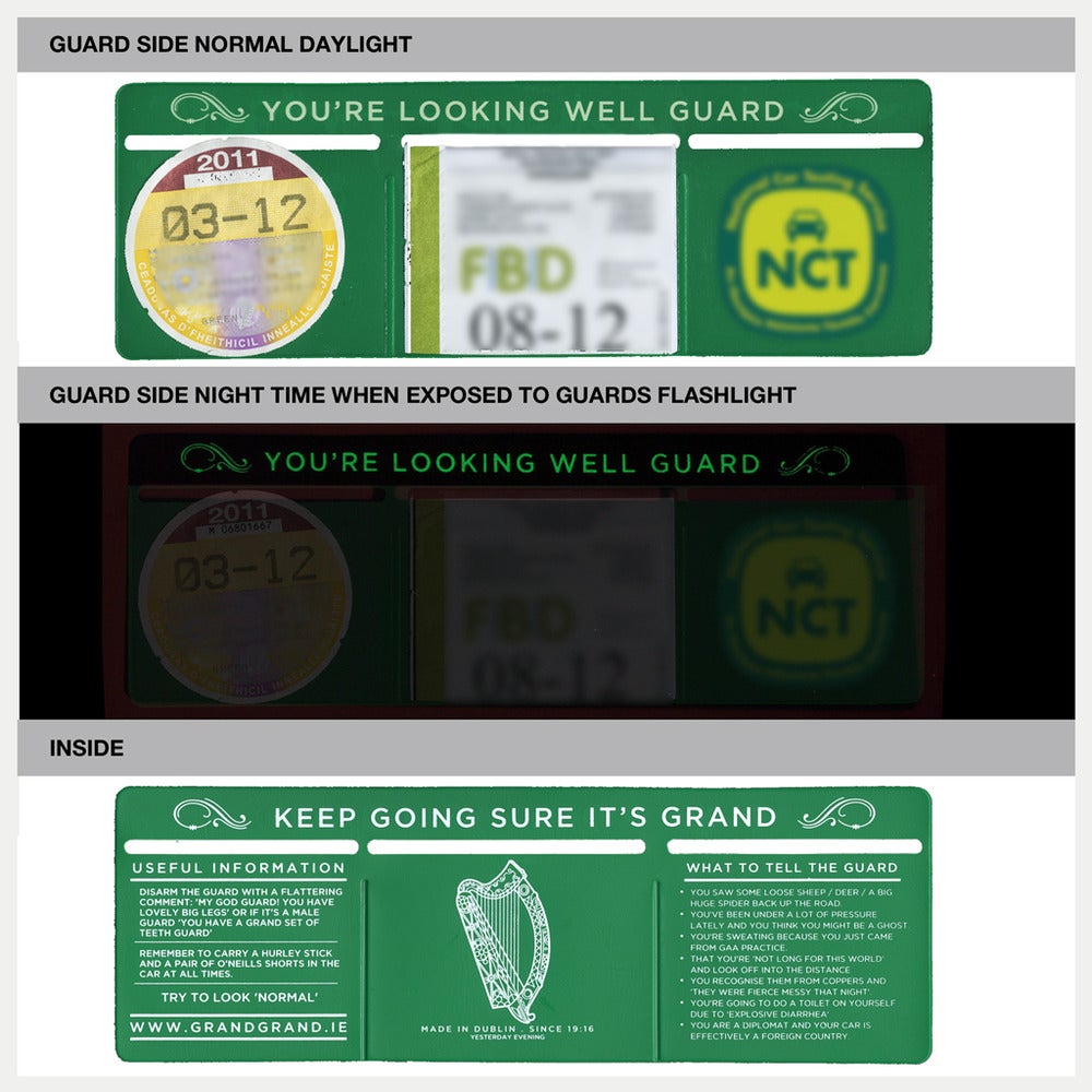 Image of ‘YOU'RE LOOKING WELL GUARD’ Tax/Insurance/NCT Disc Holder