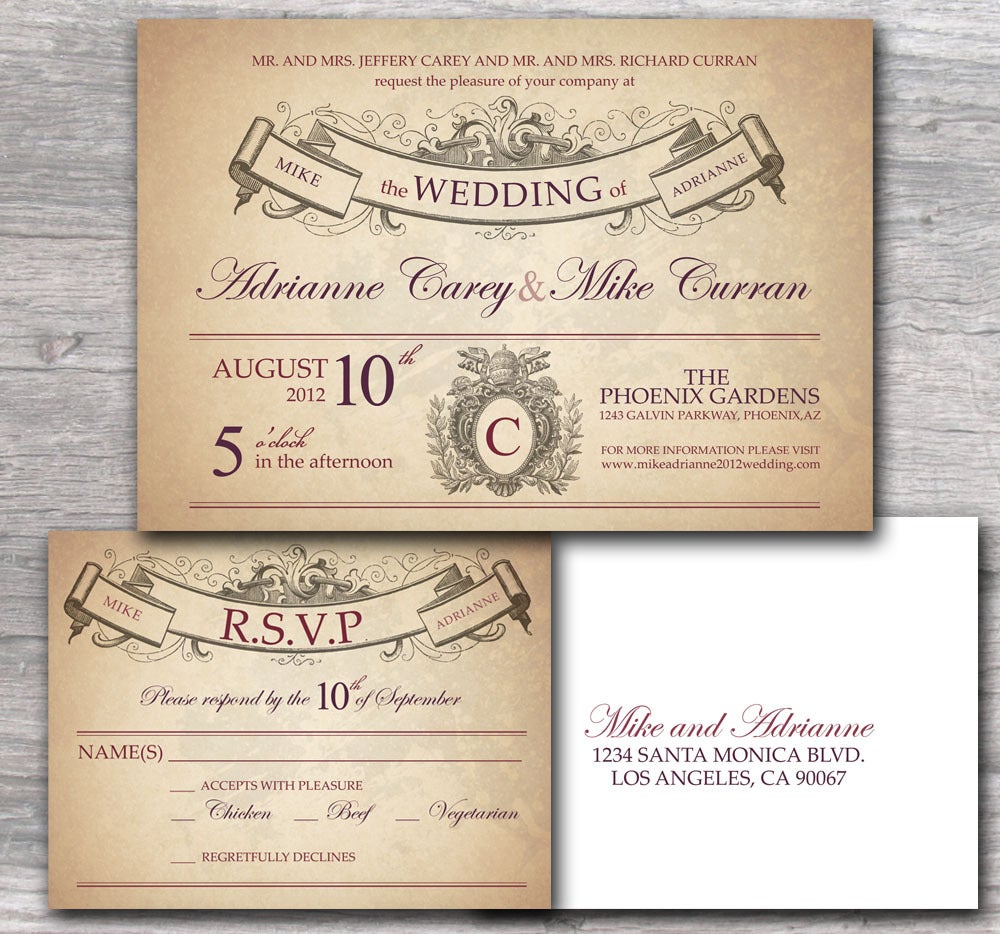 simple 4 quotes word Style Rustic French Ornate with Invitation Wedding Sample simple 4 quotes word Style Rustic French Ornate with Invitation Wedding Sample