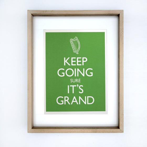 Image of KEEP GOING SURE IT'S GRAND A3 Print framed in Rocker Lane hardwood frame