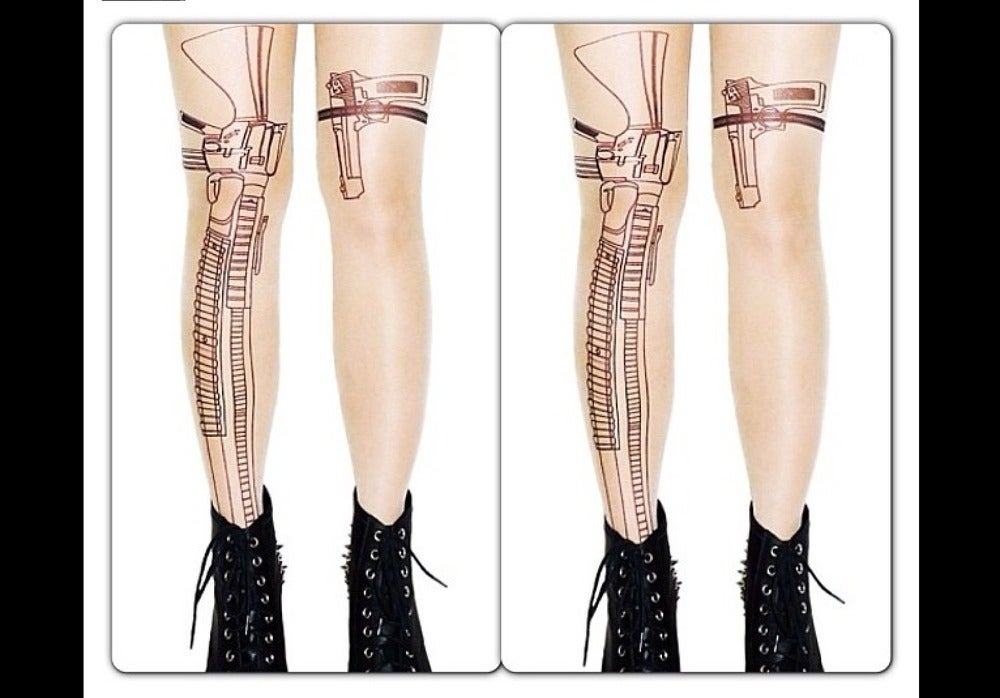 machine gun tattoo tights u2014 angies glitz n glam machine gun tattoo tights u2014 angies glitz n glam
